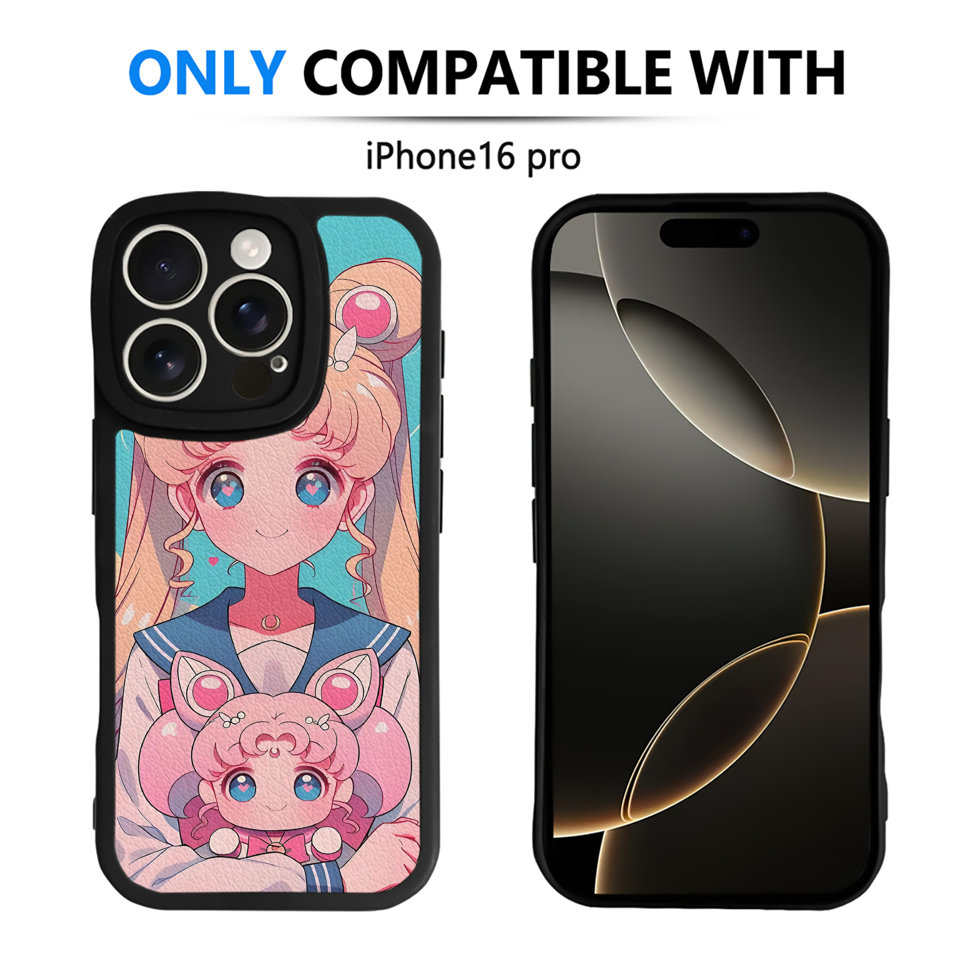 （画像用） 美少女戦士セーラームーン Sailor Moon 【iPhone 16シリーズ対応】シリコンスマホケース（レザー調） 材質：シリコン